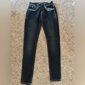 sexy couture size 3 dark wash skinny jeans